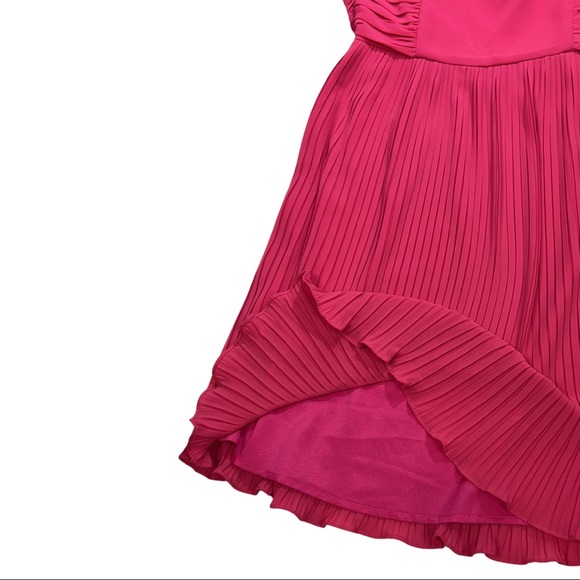 Hot Pink MM Couture by Miss Me Strapless Pleated Mini dress Size M - Picture 8 of 9